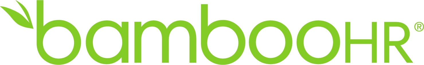 Logo von BambooHR mit grünem Text und Bambusblatt-Design